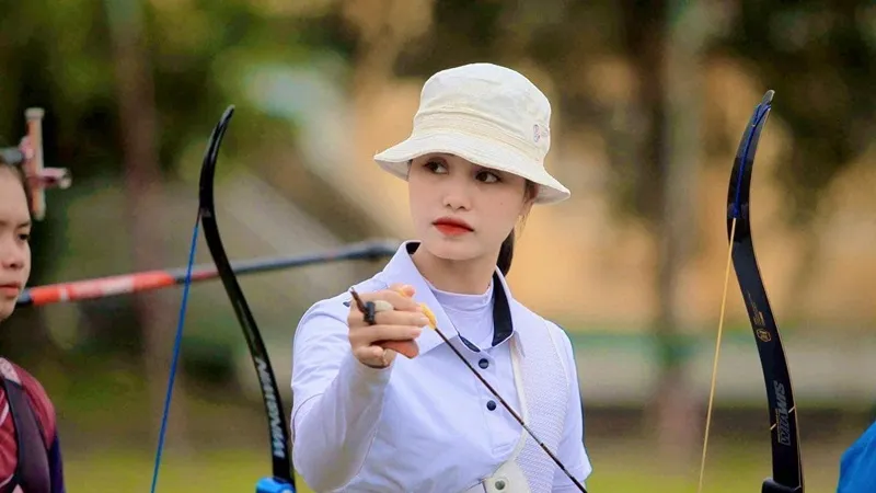 VĐV Ánh Nguyệt vừa thi đấu tại TT-Huế năm nay. Ảnh: NVCC