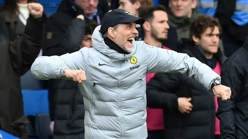 Thomas Tuchel vẫn tận hưởng chiến thắng theo cách mạnh mẽ nhất. Ảnh: Getty Images