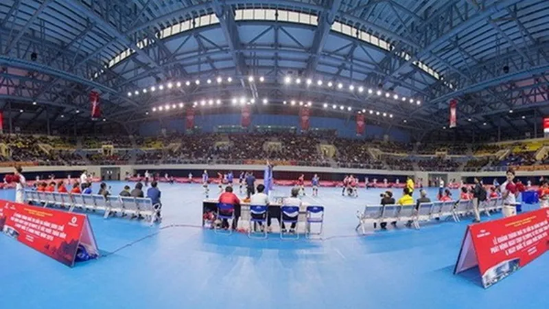 Nhà thi đấu bóng chuyền trong nhà tại Quảng Ninh. Ảnh: NHẬT ANH