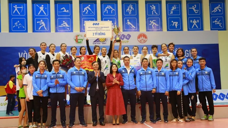 Đội nữ Vĩnh Phúc vẫn đang ổn định tập luyện. Ảnh: B.A
