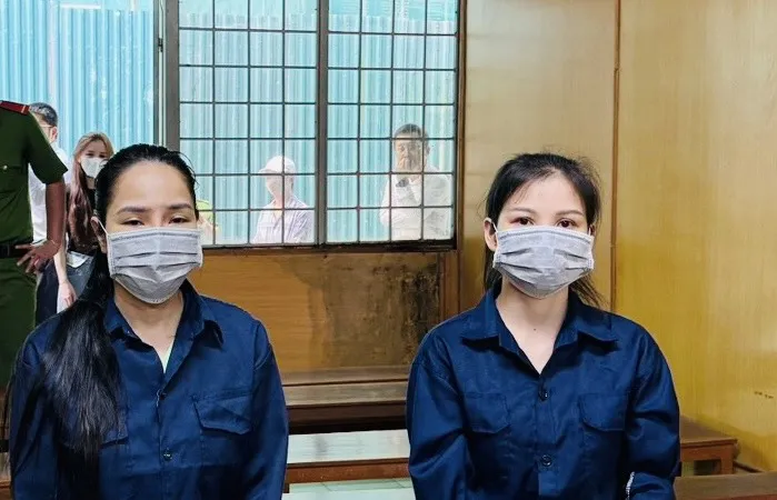 Các bị cáo tại phiên tòa sơ thẩm