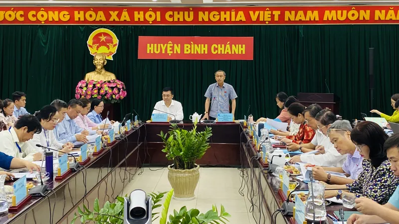 Đoàn công tác của HĐND TPHCM giám sát tại huyện Bình Chánh