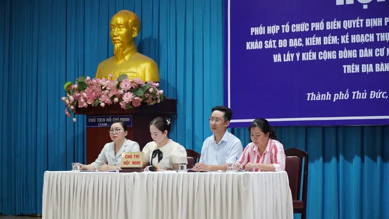 Hội nghị lấy ý kiến cộng đồng cư dân nơi thực hiện dự án xây dựng Vành đai 2 qua địa bàn TP Thủ Đức (TPHCM)