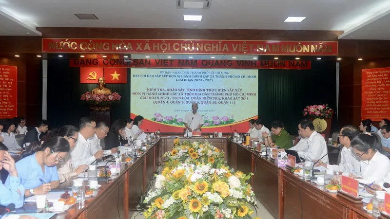 Quang cảnh buổi khảo sát. Ảnh: CHÍ THẠCH 