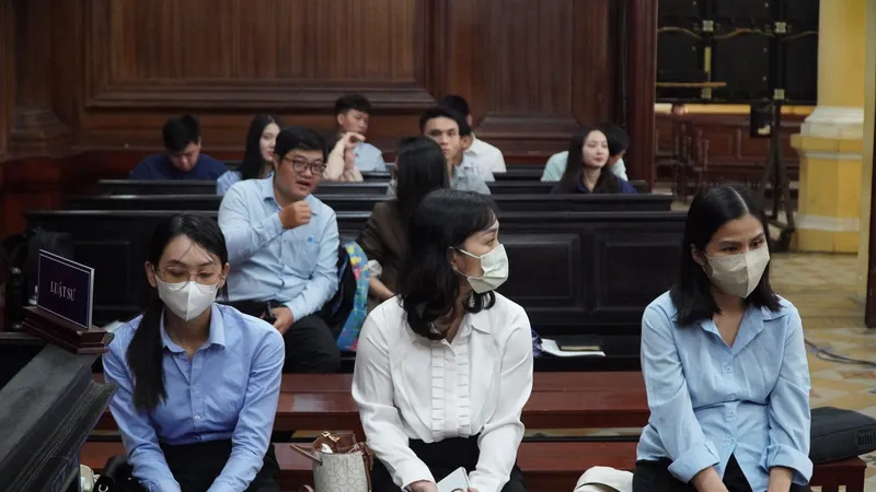 Các bị cáo tại phiên tòa