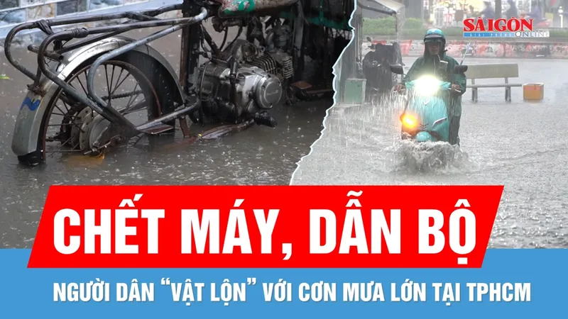 Chiều nay 4-6, TPHCM mưa lớn, ngập cục bộ nhiều nơi