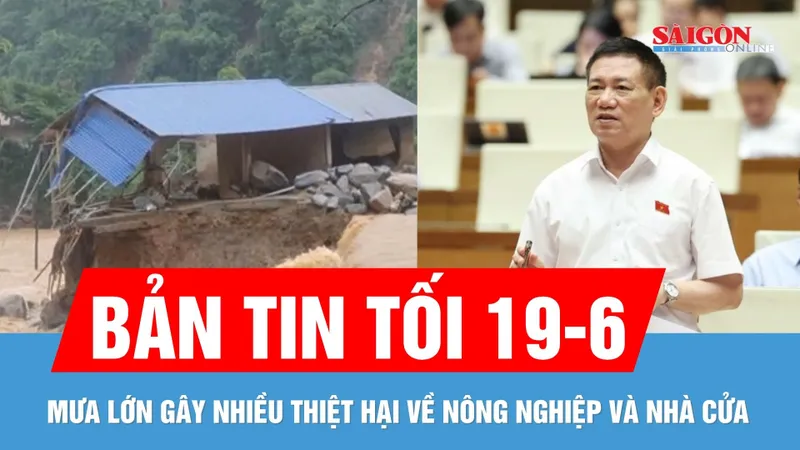 Bản tin tối 19-6: Mưa lớn gây nhiều thiệt hại | Áp thuế khoán hộ kinh doanh có doanh thu dưới 1 tỷ đồng