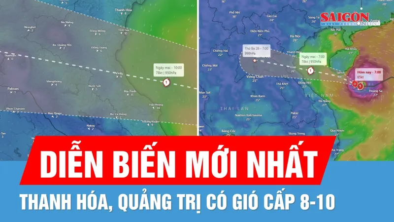 Nóng: Bão số 5 tăng cấp 13-14, giật siêu cấp 16 vào đêm nay