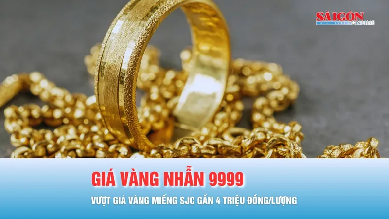 Podcast bản tin tối 15-10: Giá vàng nhẫn 9999 vượt giá vàng miếng SJC gần 4 triệu đồng/lượng