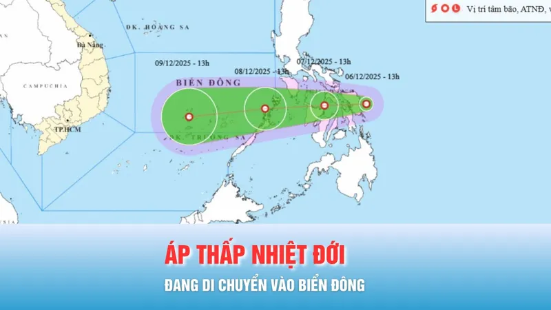 Podcast bản tin tối 6-12: Áp thấp nhiệt đới đang vào Biển Đông