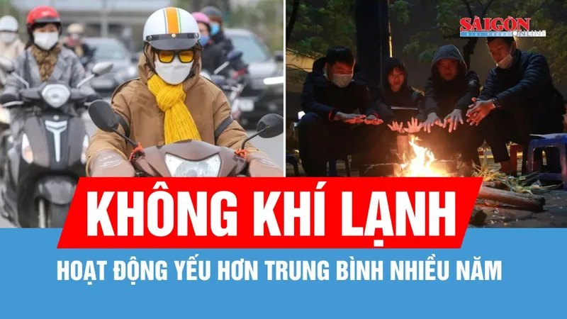 Tháng 2, không khí lạnh hoạt động yếu hơn trung bình nhiều năm