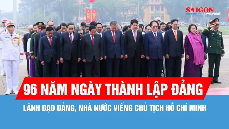 Lãnh đạo Đảng, Nhà nước viếng Chủ tịch Hồ Chí Minh nhân kỷ niệm 96 năm Ngày thành lập Đảng 