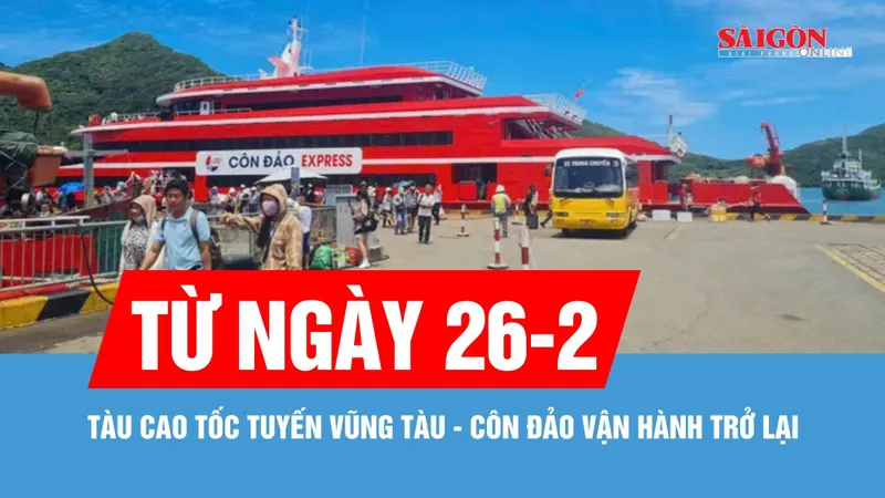 Tàu cao tốc tuyến Vũng Tàu - Côn Đảo chạy lại từ ngày 26-2
