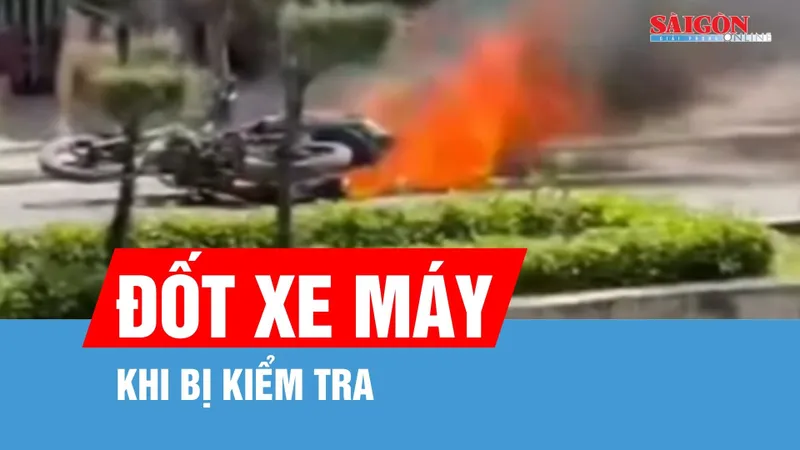 Khánh Hòa: Bắt giữ nam thanh niên đốt xe máy khi bị kiểm tra