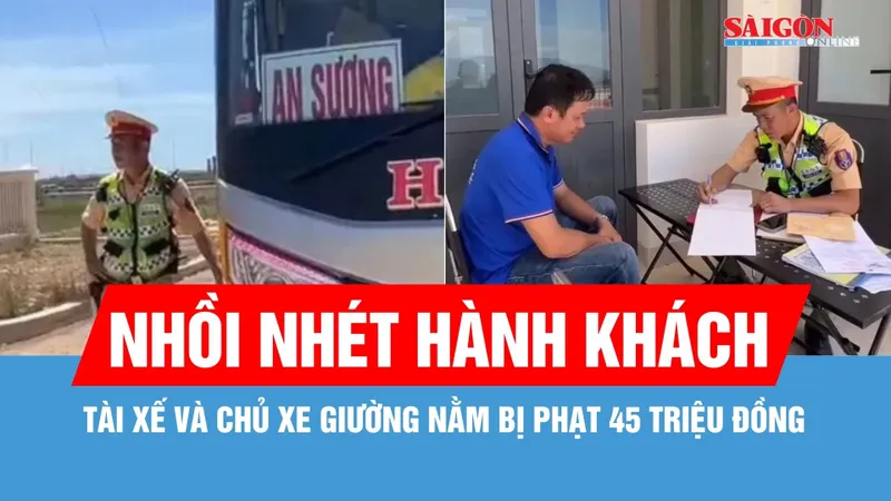 Từ tin báo qua Zalo, CSGT phát hiện xe khách nhồi nhét hành khách