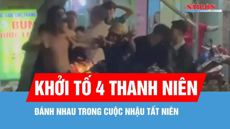 Khởi tố 4 thanh niên đánh nhau trong cuộc nhậu tất niên