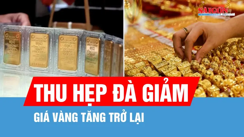 Chiều 9-3, giá vàng tăng trở lại