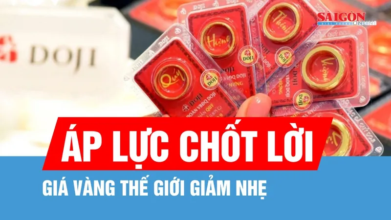 Giá vàng sáng 12-3 đã điều chỉnh giảm do áp lực chốt lời