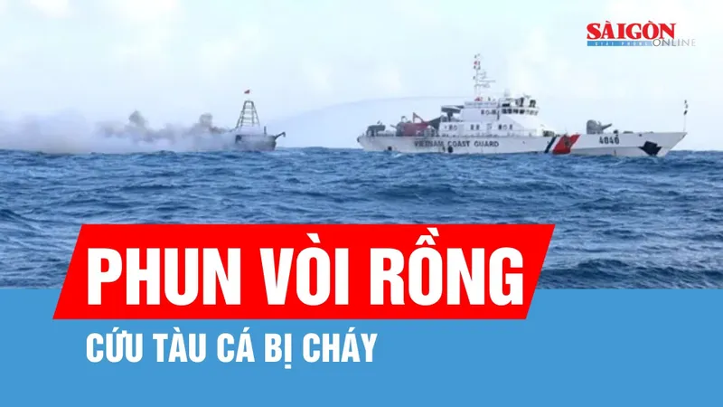 Cháy hầm máy tàu cá, 4 thuyền viên được cứu