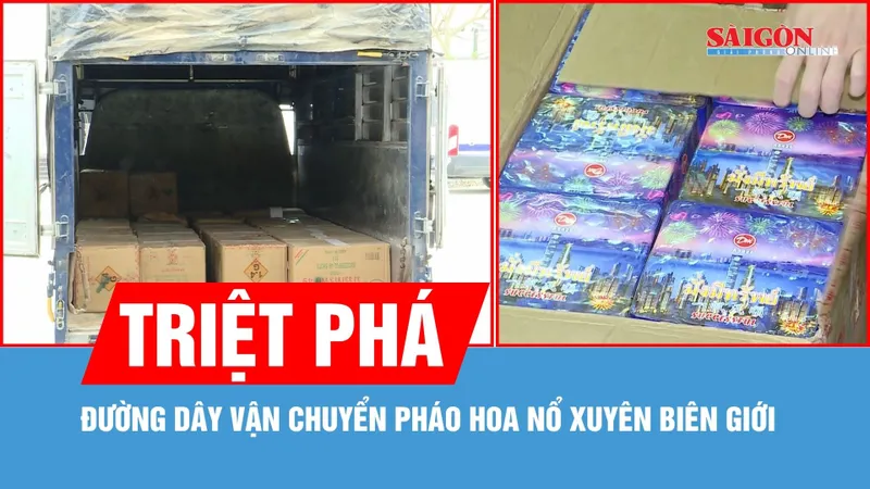 Triệt phá đường dây vận chuyển pháo hoa nổ xuyên biên giới