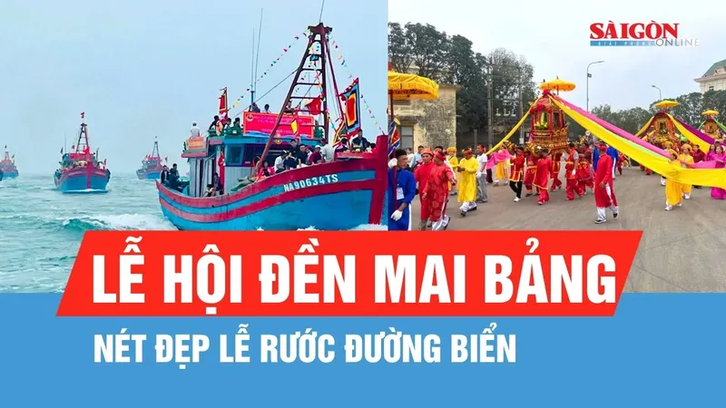Nét đẹp lễ rước đường biển - Lễ hội đền Mai Bảng