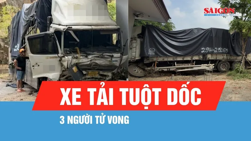 Lâm Đồng: Xe tải tuột dốc lao xuống vực, 3 người tử vong