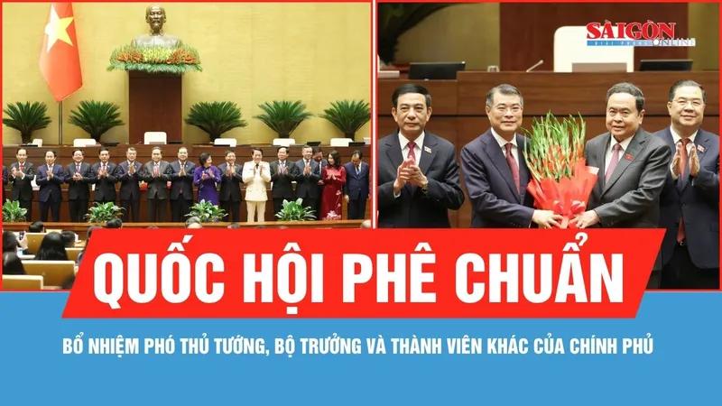 Quốc hội phê chuẩn việc bổ nhiệm Phó Thủ tướng, bộ trưởng và thành viên khác của Chính phủ 