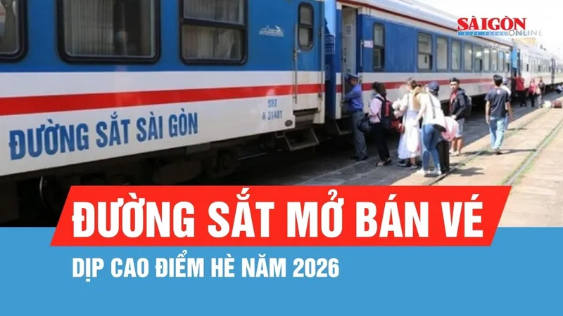 Đường sắt bắt đầu mở bán vé dịp cao điểm hè năm 2026