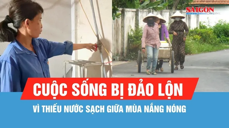 Người dân thiếu nước sạch giữa mùa nắng nóng vì nhà máy cấp nước hư hệ thống bơm
