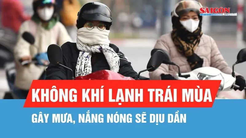 Sắp có không khí lạnh trái mùa gây mưa, nắng nóng sẽ dịu dần