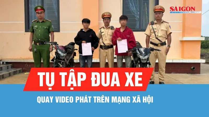 Tịch thu 2 xe máy trong vụ tụ tập đua xe, quay video phát trên mạng xã hội