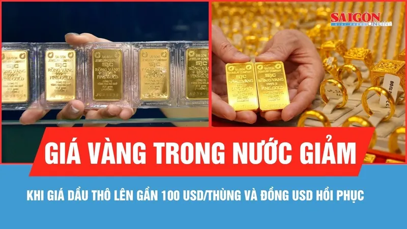Sáng 20-4, giá vàng trong nước giảm theo giá vàng thế giới