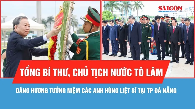 Tổng Bí thư, Chủ tịch nước Tô Lâm dâng hương tưởng niệm các Anh hùng liệt sĩ tại TP Đà Nẵng