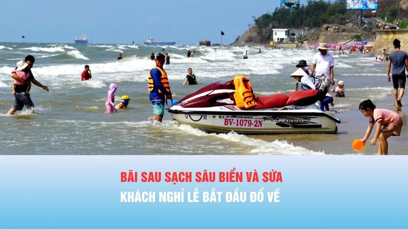 Podcast bản tin chiều 25-4: Phường Vũng Tàu: Bãi Sau đã sạch sâu biển và sứa, khách nghỉ lễ bắt đầu đổ về