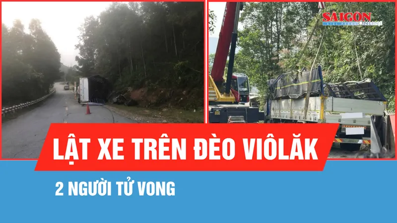Lật xe trên đèo Viôlăk, 2 người tử vong