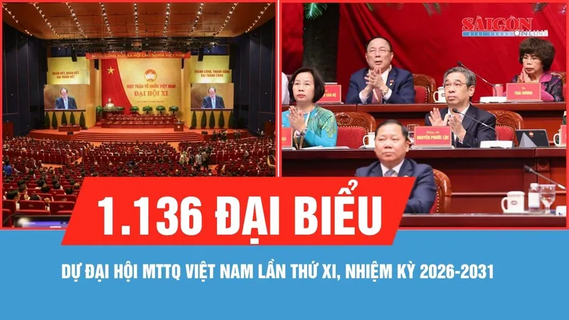 1.136 đại biểu dự Đại hội MTTQ Việt Nam lần thứ XI, nhiệm kỳ 2026-2031