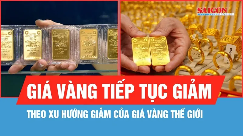 Sáng 18-5, giá vàng giảm 1 triệu đồng/lượng