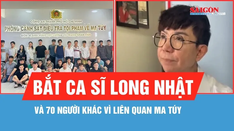 Bắt ca sĩ Long Nhật và 70 người khác vì liên quan ma túy