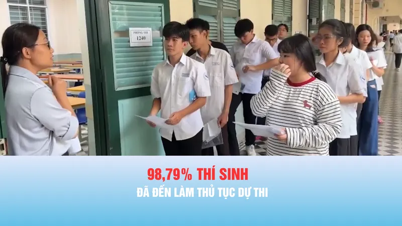 Podcast bản tin tối 10-6: 98,79% thí sinh đã đến làm thủ tục dự thi