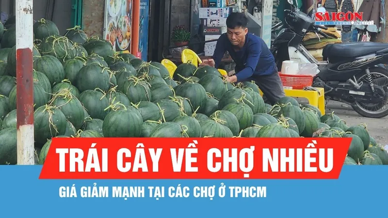 TPHCM: Trái cây về chợ nhiều, giá giảm mạnh, sức mua vẫn chậm