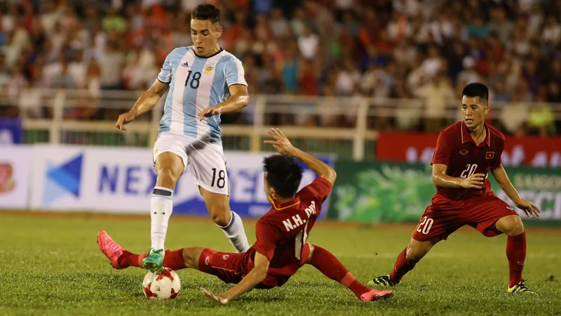 U20 Argentina là “thuốc thử” tuyệt vời cho hàng thủ Việt Nam trước khi bước vào World Cup. Ảnh: Dũng Phương