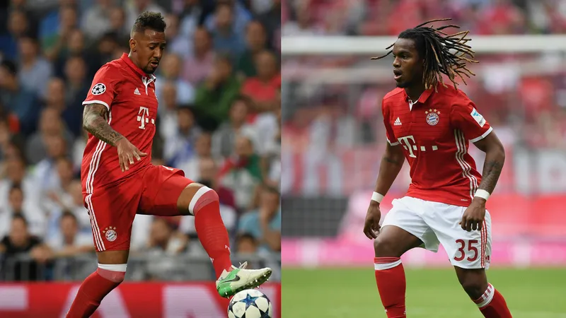 Theo HLV Carlo Ancelotti, Jerome Boatenga (trái) và Renato Sanches sẽ ở lại với Bayern Munich trong mùa giải tới.