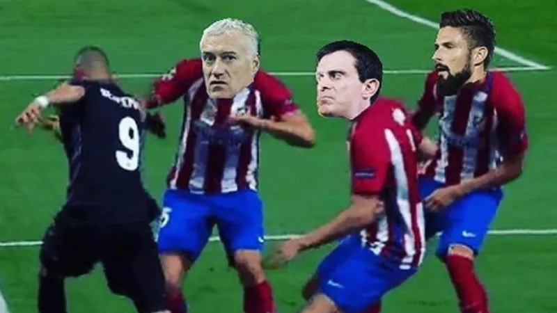 Tranh biếm họa về việc Benzema bị “ghẻ lạnh". 
