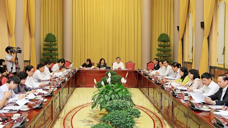 Phiên họp Ban Tổ chức Nhà nước kỷ niệm 70 năm Ngày Chủ tịch Hồ Chí Minh ra Lời kêu gọi thi đua ái quốc