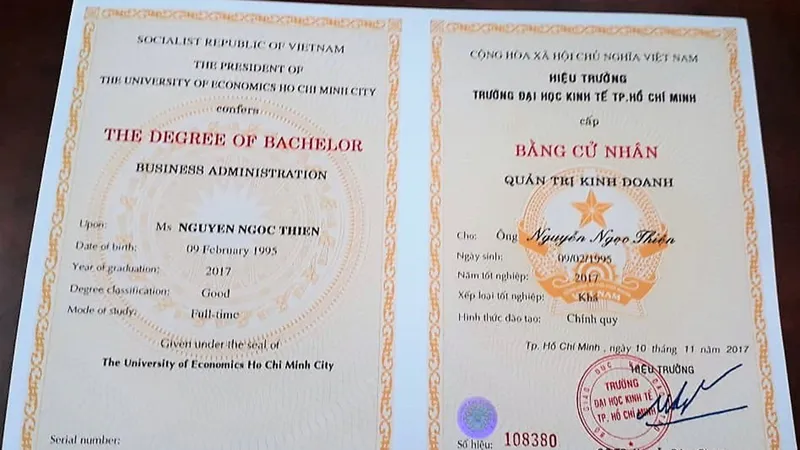 Bằng giả Trường Đại học Kinh tế TPHCM