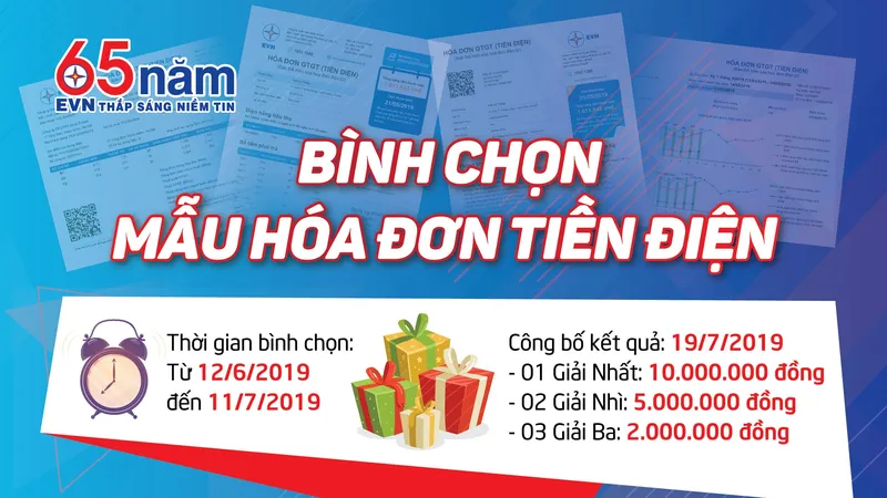 Bình chọn mẫu hóa đơn tiền điện mới