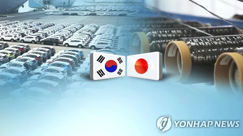 Căng thẳng thương mại Nhật Bản - Hàn Quốc. Ảnh: YONHAP