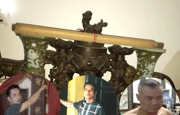 Nguyễn Văn Huy, Nguyễn Văn Hậu và Nguyễn Văn Toàn (từ trái qua phải ảnh) thực hiện 13 vụ trộm cắp cổ vật tại đình, chùa. Nguồn: VTC NEWS