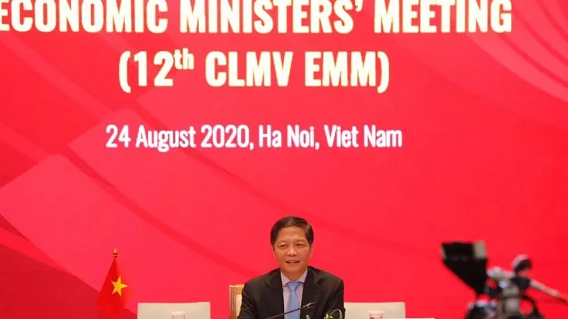 Bộ trưởng Bộ Công Thương Trần Tuấn Anh đại diện đoàn Việt Nam tại CLMV EMM 12. Ảnh: PV