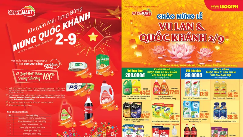 Quốc khánh 2-9: Hệ thống bán lẻ Satra khuyến mãi hấp dẫn từ 5% - 49%